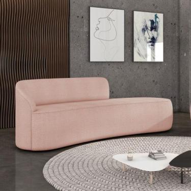 Imagem de Sofá 4 Lugares Orgânico 220 cm Morgan Bouclê Rosê - D Rossi