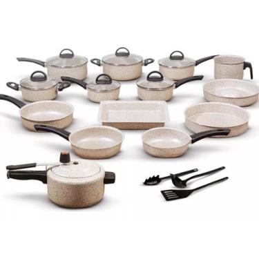 Imagem de Conjunto Panelas 17 Antiaderente Com Panela De Pressão - Marpal