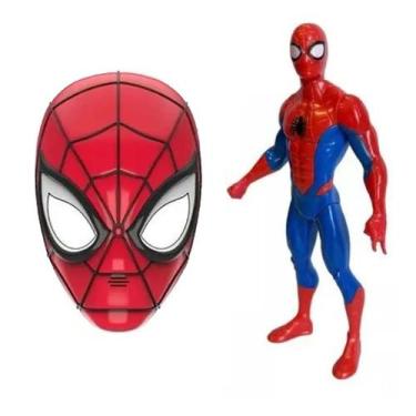 Imagem de Kit Homem-Aranha Marvel 22cm Articulado com Máscara - Homem Aranha