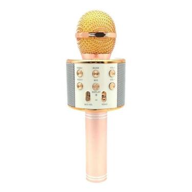 Imagem de Microfone sem fio Karaoke Singing Host Bluetooth WS-858 - Omkarsy Offi