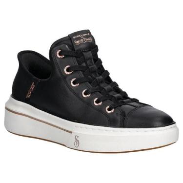 Imagem de Tênis feminino snoop dogg: slip-ins one-og leather skechers 186001, Pr