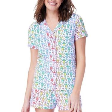 Imagem de Conjunto de pijamas Zelbuck, shorts femininos modernos de macaco de 2 