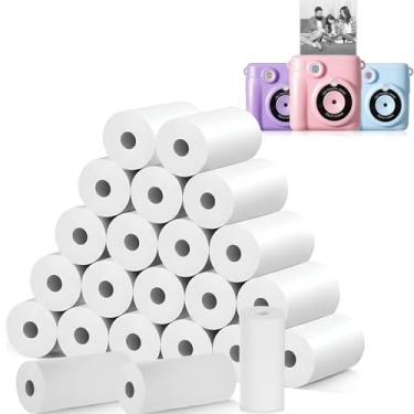 Imagem de Honoson 30 Rolos de Câmera de Impressão Instantânea para Crianças Faça Você Mesmo Instant Digital Refil de Papel Impressora Fotográfica Rolos de Papel Térmico para Crianças Meninas Meninos Presentes