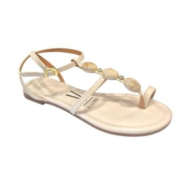 Imagem de Vizzano, Sandália Rasteira Feminina Vizzano Off White 6235.1721 Tamanho:38;Cor:Off White