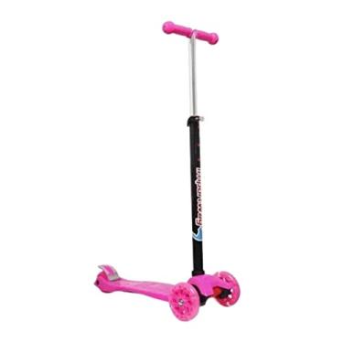 Imagem de Patinete Infantil de 3 Rodas Com Altura Regulável e Freio Capacidade até 60kgs Rosa Importway - BW011
