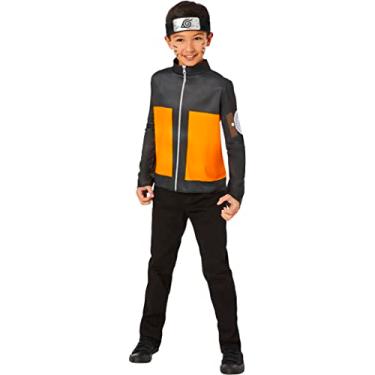 Imagem de Kit de fantasia infantil Naruto | Fantasias de Halloween de anime médio, Multicolorido, M