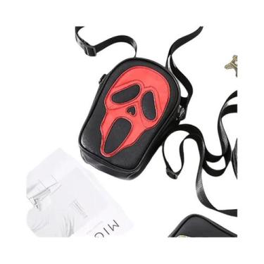 Imagem de Bolsa Transversal Feminina Punk Com Caveira De Halloween, Bolsa De Omb