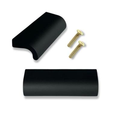 Imagem de Puxador Alça Pequeno em metal 35mm Preto Fosco - 4 unidades - Compras 