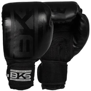 Imagem de Luva De Boxe Treino Muay Thai Kickboxing Bks Boxing, Preto, 14oz