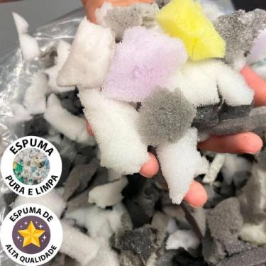 Imagem de Pacote 10 kg Flocos de Espuma,Recheio para Almofadas, Pufs,Travesseiro