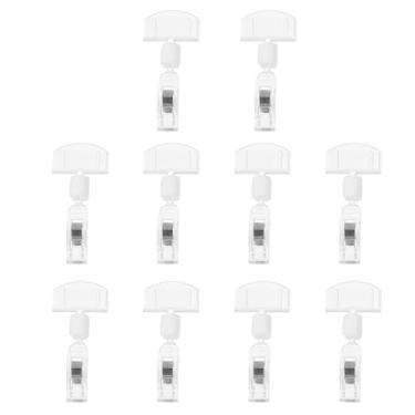 Imagem de MAGICLULU 10 Clipes de Plástico para Etiquetas de Preço, Porta-etiquetas Transparentes para Prateleiras, Clipes de Sinalização Reutilizáveis ​​para Exposição No Varejo, 2,59 X 1,18 X 0,59 Polegadas