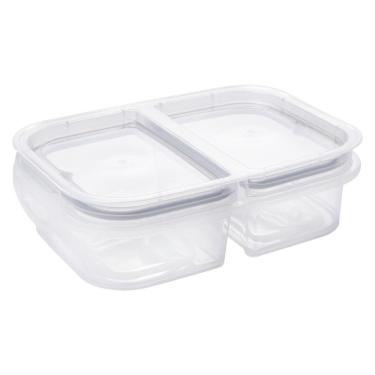 Imagem de Pote Hermético com 2 Divisórias 500ml Porta Frios Marmita Frutas Veget