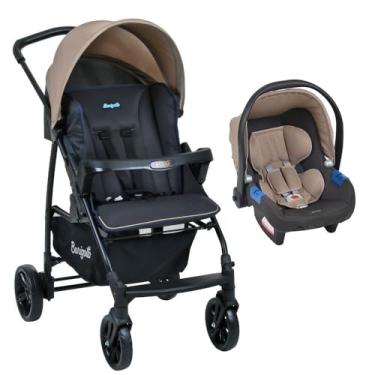Imagem de Burigotto Carrinho de Bebê com Bebê Conforto Ecco, Até 15 kg, Bege