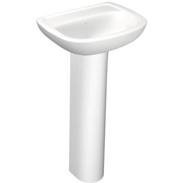 Imagem de Kit Lavatório Vogue Plus-aspen 45,5x35,5cm Com Coluna Branco - Deca Kit Lavatorio Com Coluna Aspen