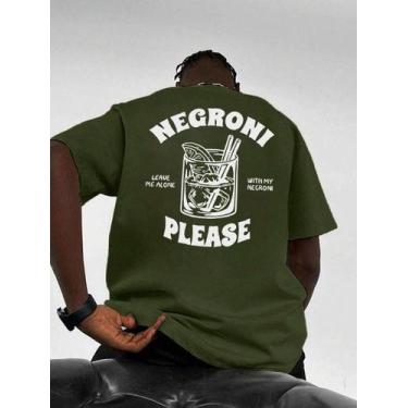 Imagem de Camisa Masculina Camiseta Drink Negroni Moda Basica Algodao - crushed,