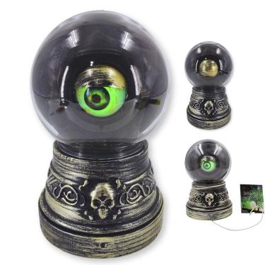 Imagem de Bola Cristal Olho Hallowen Festa Acende Movimenta Sensor Som Campainha Assusta Decoraçao Terror Assomabraçao Horror