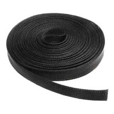 Imagem de 10M Manta Nautica Nylon Expansiva Preta Para Fueltech 10Mm