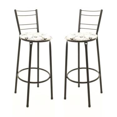 Imagem de Kit 2 Banquetas Banco Alto Balcão Cozinha 4 Arames - ESPAÇO JUNCO, Bra