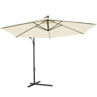 Imagem de Ombrelone Lateral Suspenso 3M Jardim de Alumínio com Base e Manivela B