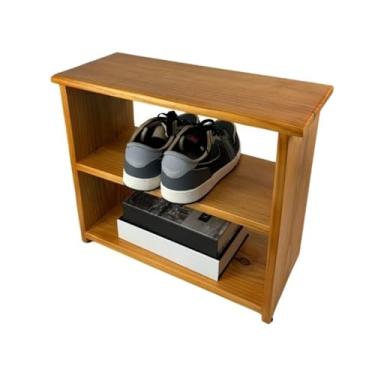 Imagem de Sapateira Organizadora Banco Madeira Hall Entrada Decoração Rack