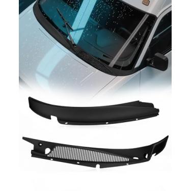 Imagem de OKLPF Grade de painel de para-brisa compatível com Chevy Express GMC Savana 1500 2500 3500 3500 1996-2017, substituição 25826330 25826329, painel de inserção da tampa da janela dianteira esquerda e