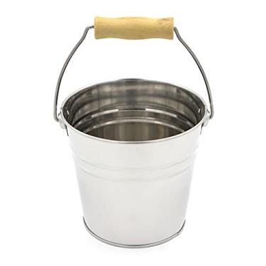 Imagem de Balde de gelo em aço inoxidável para festas, bebidas domésticas, cubo de gelo, balde de armazenamento de cozinha, restaurante, bar, cubo de gelo, cabo de praia, cubo pequeno que mantém o HIE