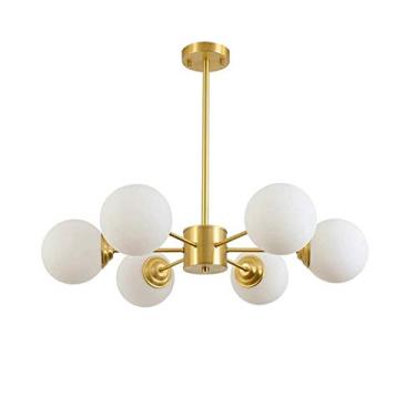 Imagem de Candeeiro de lustre moderno, abajur de balão fosco E27, candeeiro suspenso de ramificação, candeeiro pendente de metal vintage para sala de estar, quarto, sala de jantar, quarto, luz de tecnologia