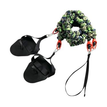 Imagem de predolo Faixa elástica de resistência para natação com remos de mão, látex, exercício de força para os braços, faixa elástica profissional para treino, Verde 30 Libras