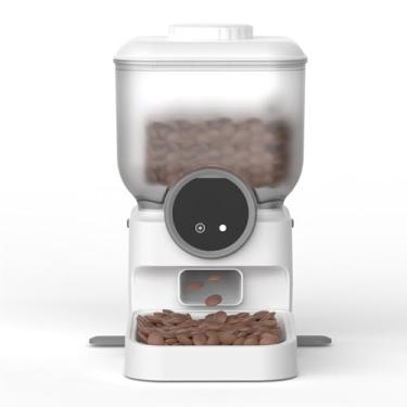 Imagem de Asixxsix Alimentador Automático para Gatos Wifi, 6,5L Wireless-Fidelity Smart Timed Dog Food Dispenser APP Controle USB Estação de Alimentação Recarregável para Animais de Estimação