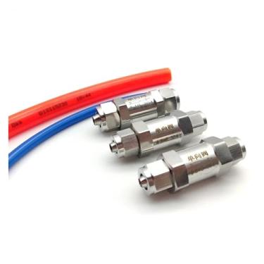 Imagem de Válvula unidirecional de parafuso rápido de aço inoxidável 304 mangueira de tubo de poliuretano válvula de retenção hexagonal de trava rápida WWECCQIJ (8 x 5 mm)