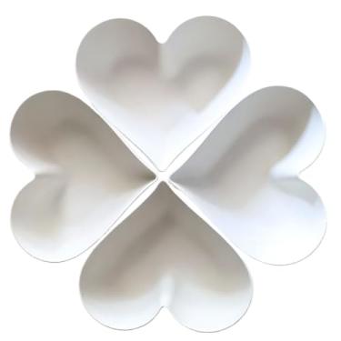 Imagem de Kit 50 Pote Coração Petisqueira Plástico Sobremesa Festas Dia dos namorados Sorvete Amendoim Tigela(5,BRANCO)