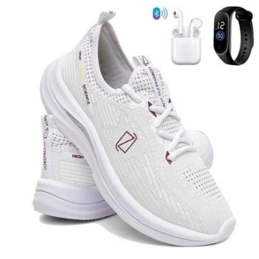 Imagem de Kit Tênis Masculino Para Corrida e Academia Super Leve e Macio com Fone e Relógio-Masculino