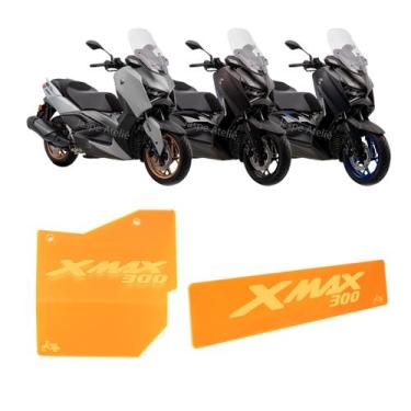 Imagem de Kit Protetor Motor E Divisória Pequena Laranja Xmax 300 - Jaspe Ateliê