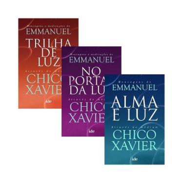 Imagem de Kit 3 Livros Emmanuel: Alma e Luz, No Portal da Luz e Trilha de Luz - 