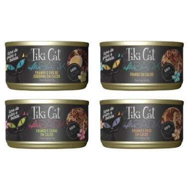 Imagem de kit Degustação Ração Úmida Tiki Cat Dark 4 x 80Gr
