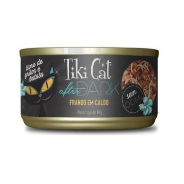 Imagem de Ração Úmida Tiki Cat After Dark Frango em Caldo 80G