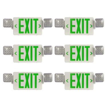 Imagem de Sinal de saída de emergência TANLUX Green com luzes listado pela UL, p