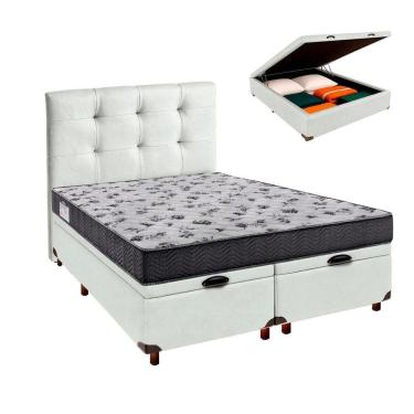 Imagem de Cama + Bau Blindado E Colchão Ortobom D33 Casal - Iso100 + Cabeceira