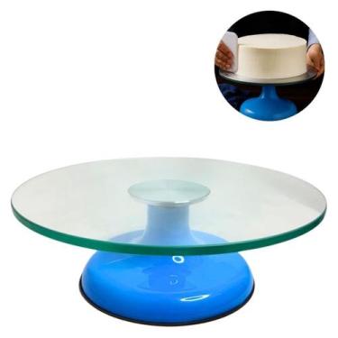 Imagem de Bailarina Giratória de Vidro Temperado 30cm Profissional Base Antiderr