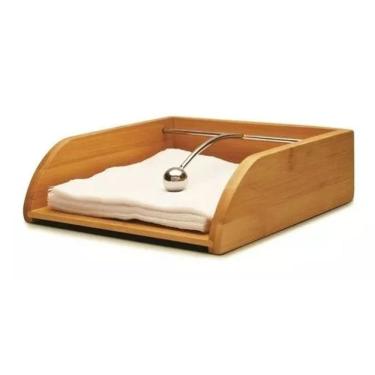 Imagem de Porta Guardanapo Bambu Com Peso Cancum Lanchonete Bar Mesa