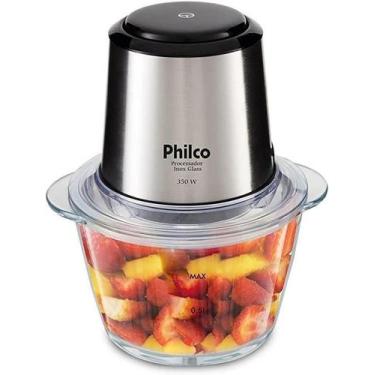 Imagem de Mini Processador Philco Inox Vidro 1.2L 350W 220V