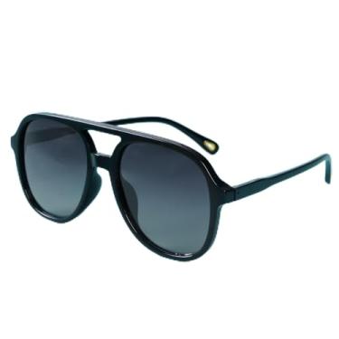 Imagem de Óculos de sol polarizados, aviadores quadrados clássicos modernos vintage, Preto