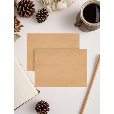 Imagem de Pacote com 20 envelopes Kraft, envelopes marrons de 10 x 15 cm, envelopes A4 para cartões