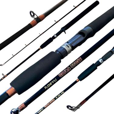 Imagem de Vara Deyu Ultra Stone CFS1651H Preto 1,65m 5`5`` 20-35lbs Fibra De Vidro Maciça