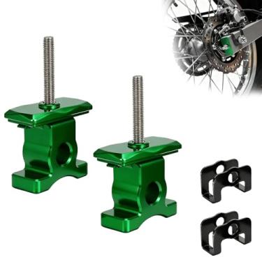 Imagem de BAOUFF Blocos de eixo traseiro Dirt Bike para KLX230, tensor de corrente CNC para KLX230 20-23/ KLX230 ABS 21/KLX230 S 22-23/KLX230 S ABS 22-23/KLX230 SE 22/KLX230 SM 23/ KLX230 30 SM ABS 23 verde