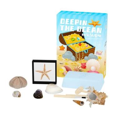 Imagem de Kit de escavação científica Ocean Treasure Dig Kids com ferramentas - 