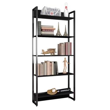 Imagem de Estante Porto 80cm com 5 Prateleiras Preto