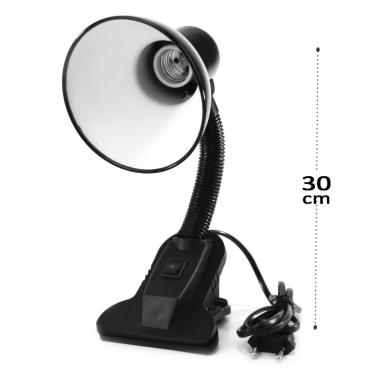 Imagem de Luminária de Mesa 30cm Flexível Preto - Tudo em Caixa