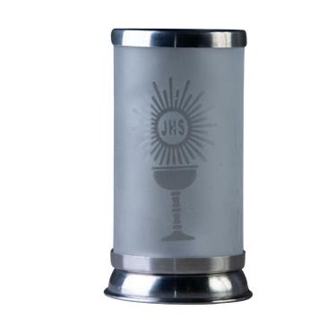 Imagem de Cúpula De Vidro Ostensório Eucaristia Porta Vela Jateado