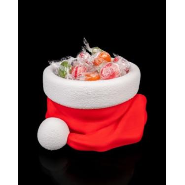 Imagem de Tigela Natalina em Formato de Gorro do Papai Noel | Decoração e Petisqueira de Natal